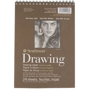 🔥5 FOR $25🔥 Strathmore Medium Drawing Spiral Paper Pad 6"X8"-24 Sheets